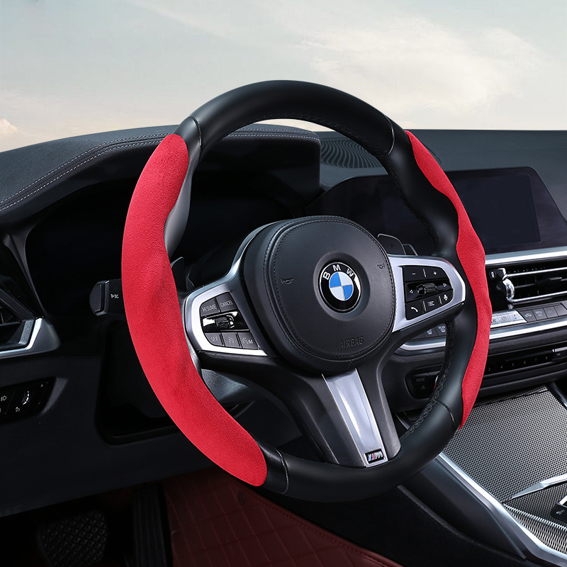 Automašīnas stūres pārsegs – ultra plāns, pretslīdēšana, mākslīgā āda ar suedes efektu, nodilumizturīgs, visu sezonu, sporta stils, universāla piemērošana