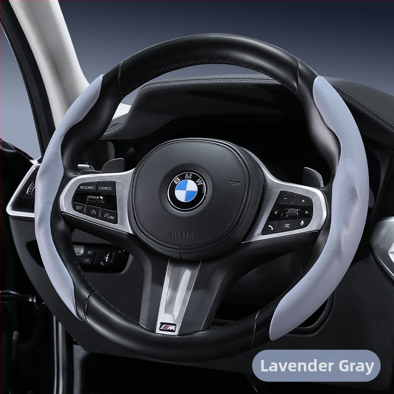 Automašīnas stūres pārsegs – ultra plāns, pretslīdēšana, mākslīgā āda ar suedes efektu, nodilumizturīgs, visu sezonu, sporta stils, universāla piemērošana