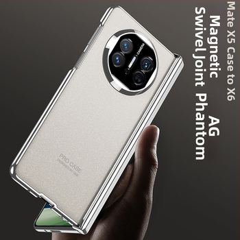 Huawei MateX5 viedtālruņa vāciņš – pilnīgs minimālistisks stils, elektroplatinga materiāls, matēta apdare, kritienizturīgs, piemērots Huawei