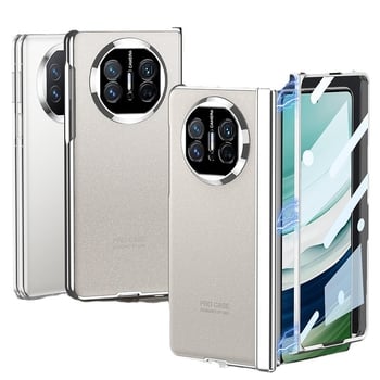 Huawei MateX5 viedtālruņa vāciņš – pilnīgs minimālistisks stils, elektroplatinga materiāls, matēta apdare, kritienizturīgs, piemērots Huawei