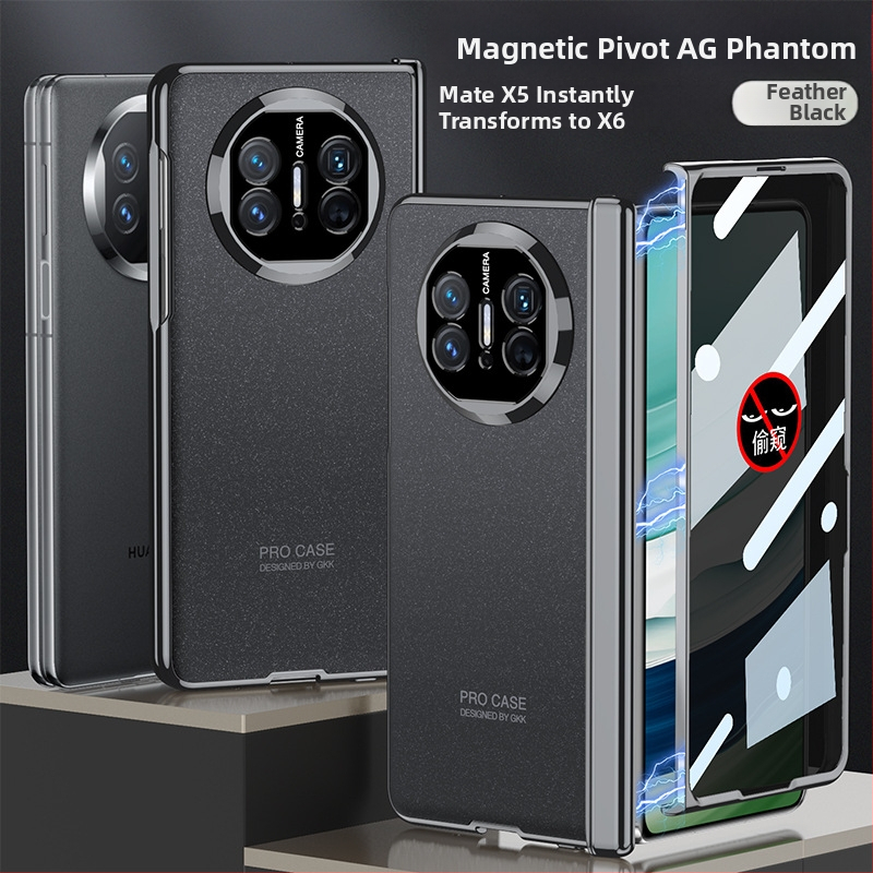 Huawei MateX5 viedtālruņa vāciņš – pilnīgs minimālistisks stils, elektroplatinga materiāls, matēta apdare, kritienizturīgs, piemērots Huawei