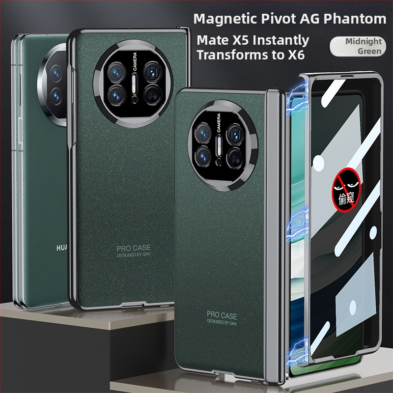 Huawei MateX5 viedtālruņa vāciņš – pilnīgs minimālistisks stils, elektroplatinga materiāls, matēta apdare, kritienizturīgs, piemērots Huawei