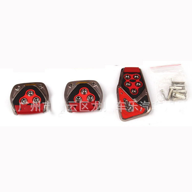 Kit pedale interior auto - potrivire universală, antiderapant, instalare fără găuri, pedale accelerație, ambreiaj și frână | Model XB-375; Material: Plastic; Transmisie: MT; Personalizare disponibilă; Etichetă privată disponibilă