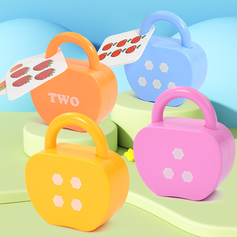 Kongming zár – Oktató fejlesztő játék számok és betűk, műanyag, 13×3.5×21 cm, OEM logó, 0–3 év