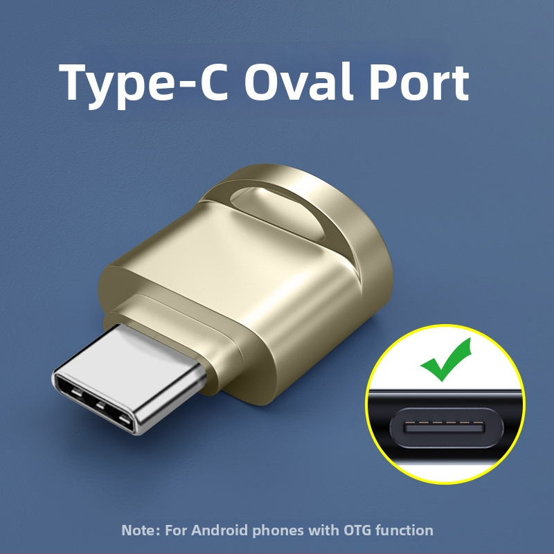Mini metallist kaardi lugeja Type-C, kiire OTG 3.0 adapter TF mälukaardile, ühildu Huawei Androidiga