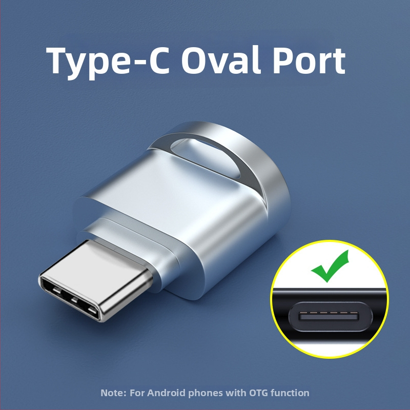 Mini metallist kaardi lugeja Type-C, kiire OTG 3.0 adapter TF mälukaardile, ühildu Huawei Androidiga