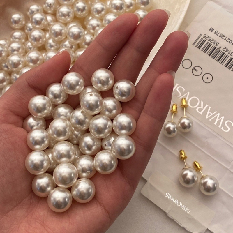 Cercei – Clips pentru urechi în formă de mosquito coil, perle colorate, design geometric minimalist, lucrate manual