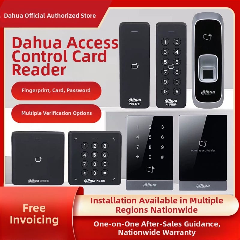 Pristupni čitač kartica s otiskom prsta i lozinkom – vodootporan IC čitač kartica, domet 0,5 m, vrijeme čitanja 0,001 s, kapacitet 30 000, frekvencija 13,65 MHz