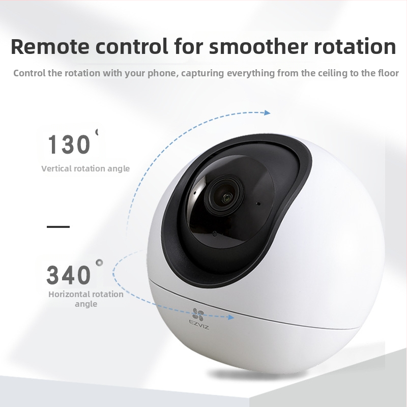 Ezviz H6 iekšējā Wi‑Fi mākoņkamera ar pan-tilt, 340° horizontāli, 130° vertikāli, 4MP