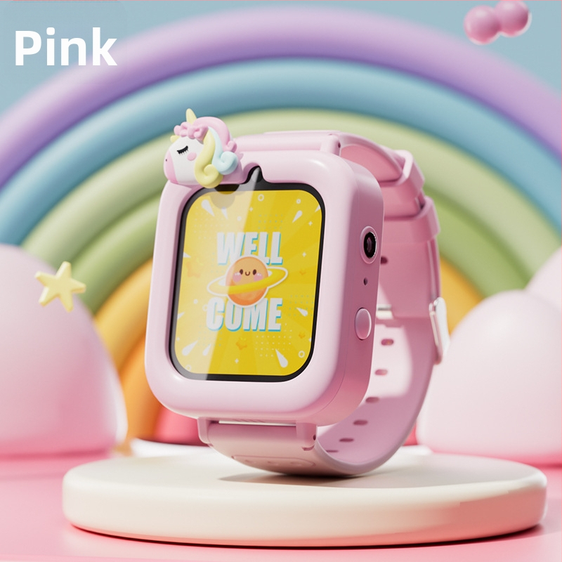 Детски смарт часовник с тъч екран, камера за снимки и видеозаписи, педометър, умни напомняния, силиконова каишка