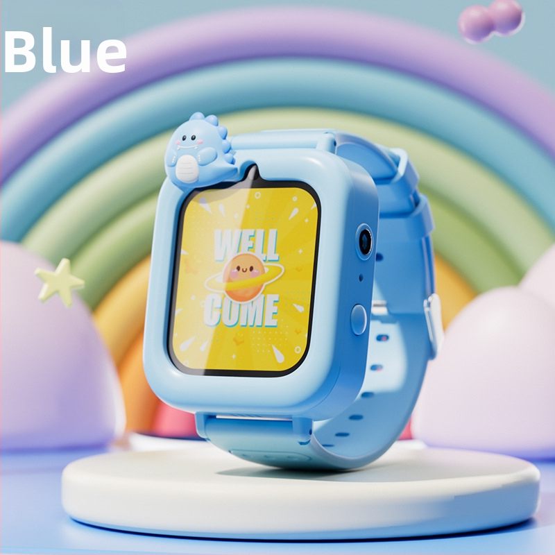 Детски смарт часовник с тъч екран, камера за снимки и видеозаписи, педометър, умни напомняния, силиконова каишка