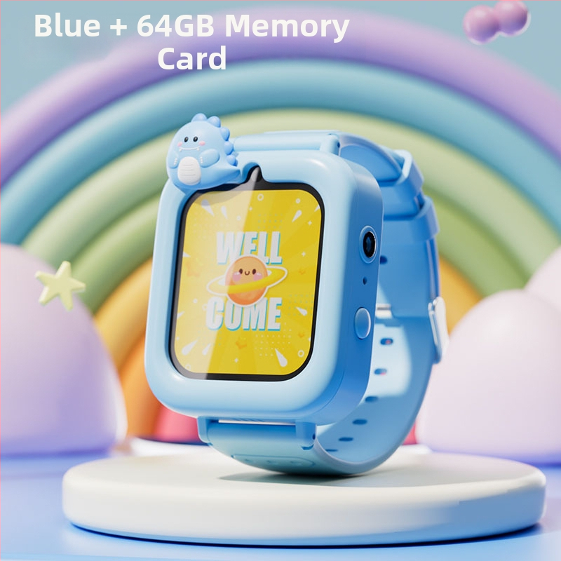 Детски смарт часовник с тъч екран, камера за снимки и видеозаписи, педометър, умни напомняния, силиконова каишка