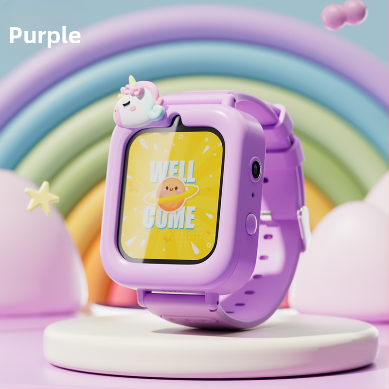 Детски смарт часовник с тъч екран, камера за снимки и видеозаписи, педометър, умни напомняния, силиконова каишка