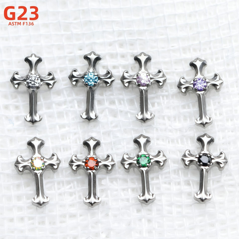 Náušnice z titánovej zliatiny, tvar srdca, vsadený zircon, ľahký luxusný štýl