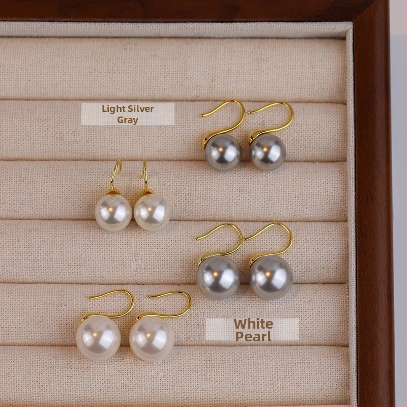 Auskaru pērļu auskari no sterlinga sudraba, 99% tīrība, vienkāršs dizains, sievietēm, 2025. gada pavasaris