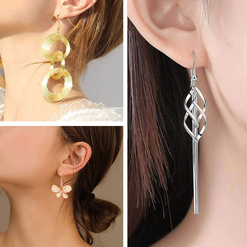 Pandantiv cu cârlig pentru cercei, din cupru, placat electrochimic, seria Ear Hook, etichetă privată licențiată