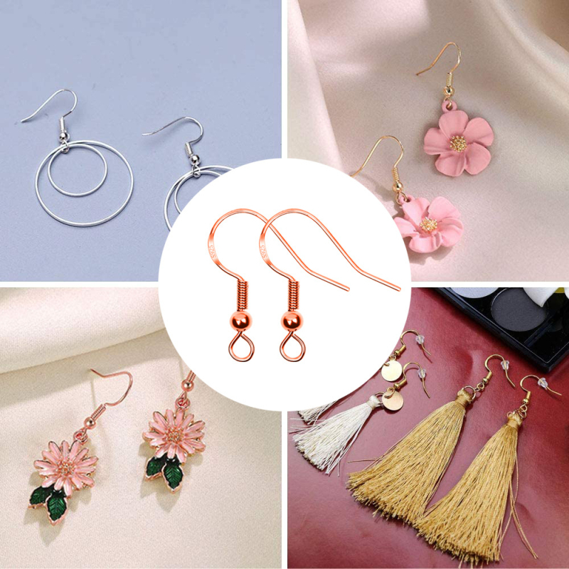 Pandantiv cu cârlig pentru cercei, din cupru, placat electrochimic, seria Ear Hook, etichetă privată licențiată