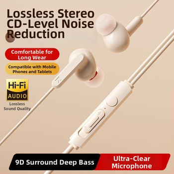 Káblové in-ear slúchadlá s háčikom na ucho, 2 m USB-C kábel, potlačenie šumu, pre karaoke, šport, hry a hovory