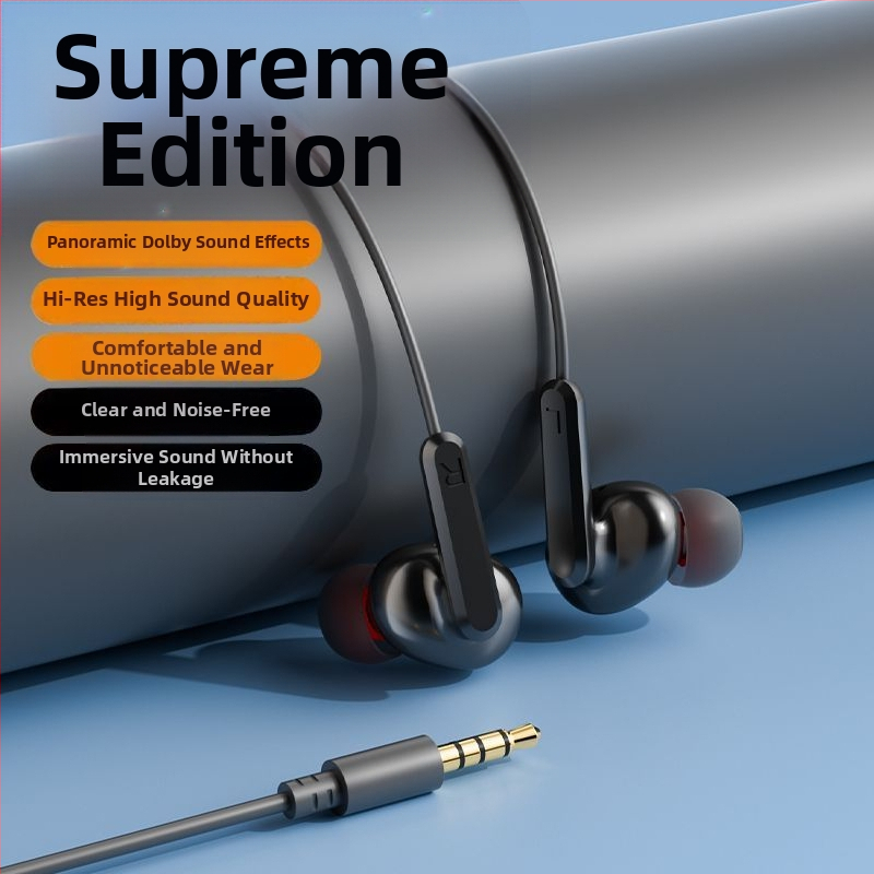 Káblové in-ear slúchadlá s háčikom na ucho, 2 m USB-C kábel, potlačenie šumu, pre karaoke, šport, hry a hovory