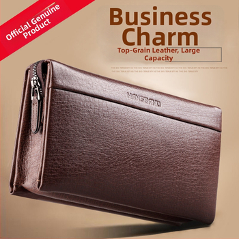 Fangzhi Vīriešu klučs somiņa no Kraft papīra ar burta rakstu, iekšpuse no liellopu ādas, piemērota biznesa ceļojumiem