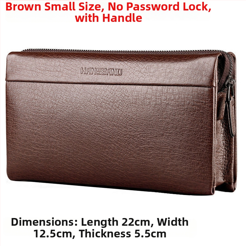 Fangzhi Vīriešu klučs somiņa no Kraft papīra ar burta rakstu, iekšpuse no liellopu ādas, piemērota biznesa ceļojumiem