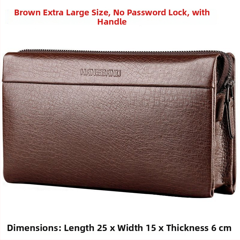 Fangzhi Vīriešu klučs somiņa no Kraft papīra ar burta rakstu, iekšpuse no liellopu ādas, piemērota biznesa ceļojumiem