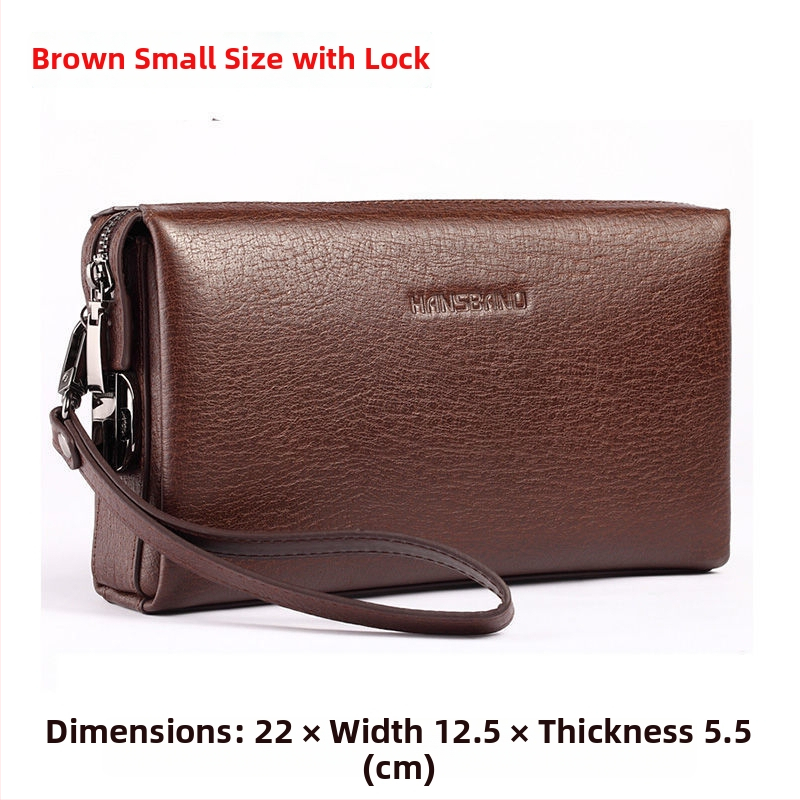 Fangzhi Vīriešu klučs somiņa no Kraft papīra ar burta rakstu, iekšpuse no liellopu ādas, piemērota biznesa ceļojumiem