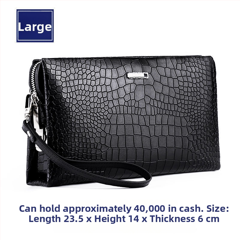 Fangzhi Vīriešu klučs somiņa no Kraft papīra ar burta rakstu, iekšpuse no liellopu ādas, piemērota biznesa ceļojumiem