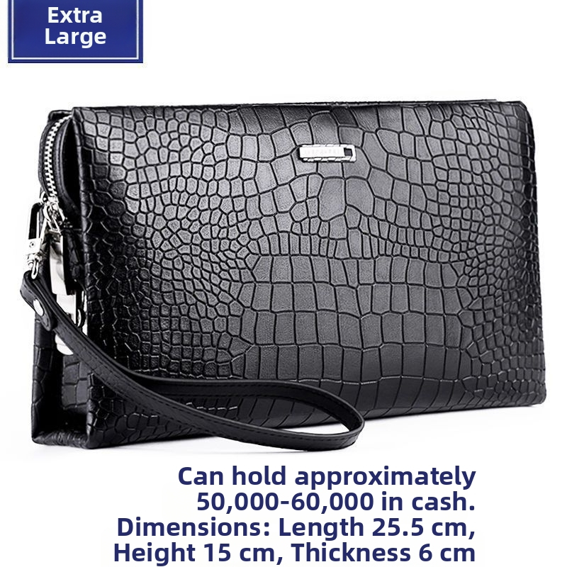 Fangzhi Vīriešu klučs somiņa no Kraft papīra ar burta rakstu, iekšpuse no liellopu ādas, piemērota biznesa ceļojumiem