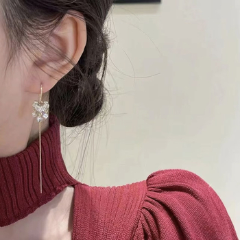 Обеци, медни, Kanamina марка, нов китайски стил, за жени, лято 2023