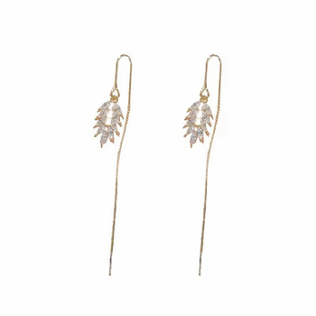 Обеци, медни, Kanamina марка, нов китайски стил, за жени, лято 2023