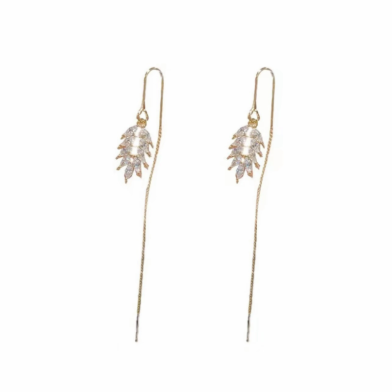 Обеци, медни, Kanamina марка, нов китайски стил, за жени, лято 2023