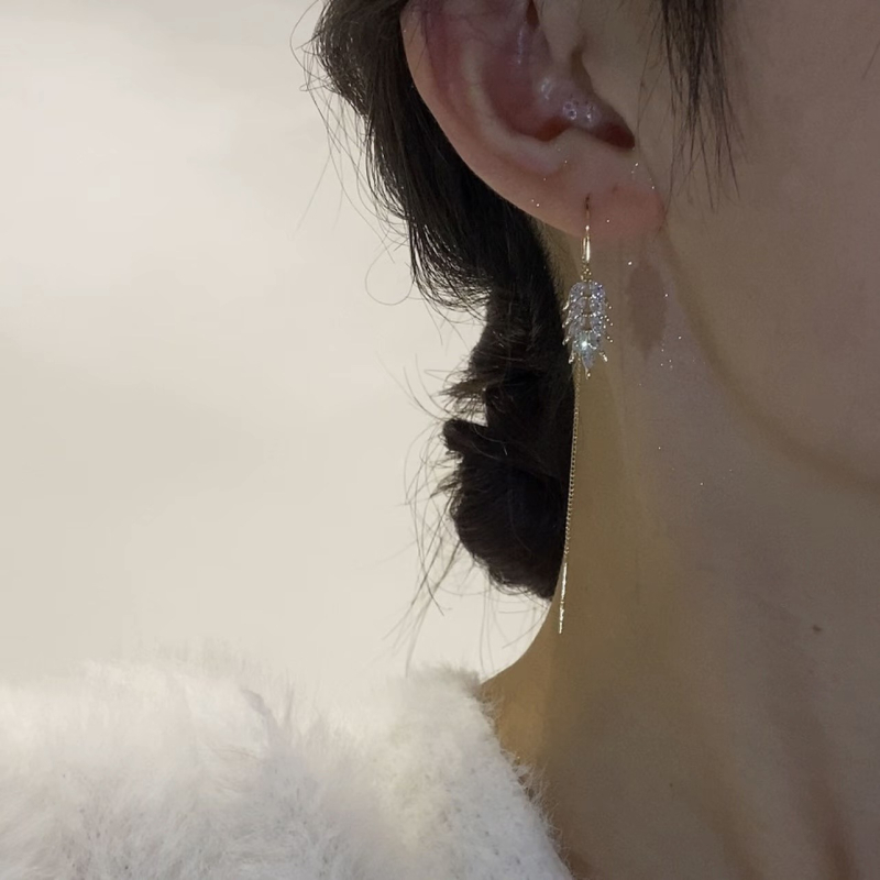 Обеци, медни, Kanamina марка, нов китайски стил, за жени, лято 2023