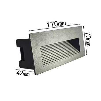 LED ъглова лампа със сензор за външни стъпала, вградена стъпкова светлина, корпус за подножка – TT-061, Tiantai Lighting, Материал: die-cast алуминий, Дебелина: 2 мм