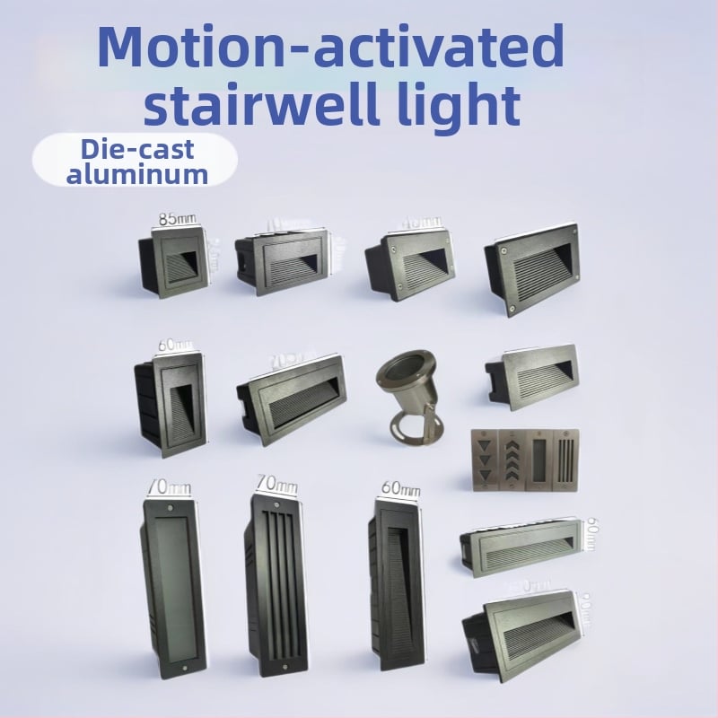 LED ъглова лампа със сензор за външни стъпала, вградена стъпкова светлина, корпус за подножка – TT-061, Tiantai Lighting, Материал: die-cast алуминий, Дебелина: 2 мм