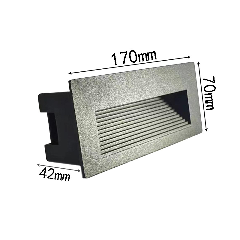 LED ъглова лампа със сензор за външни стъпала, вградена стъпкова светлина, корпус за подножка – TT-061, Tiantai Lighting, Материал: die-cast алуминий, Дебелина: 2 мм