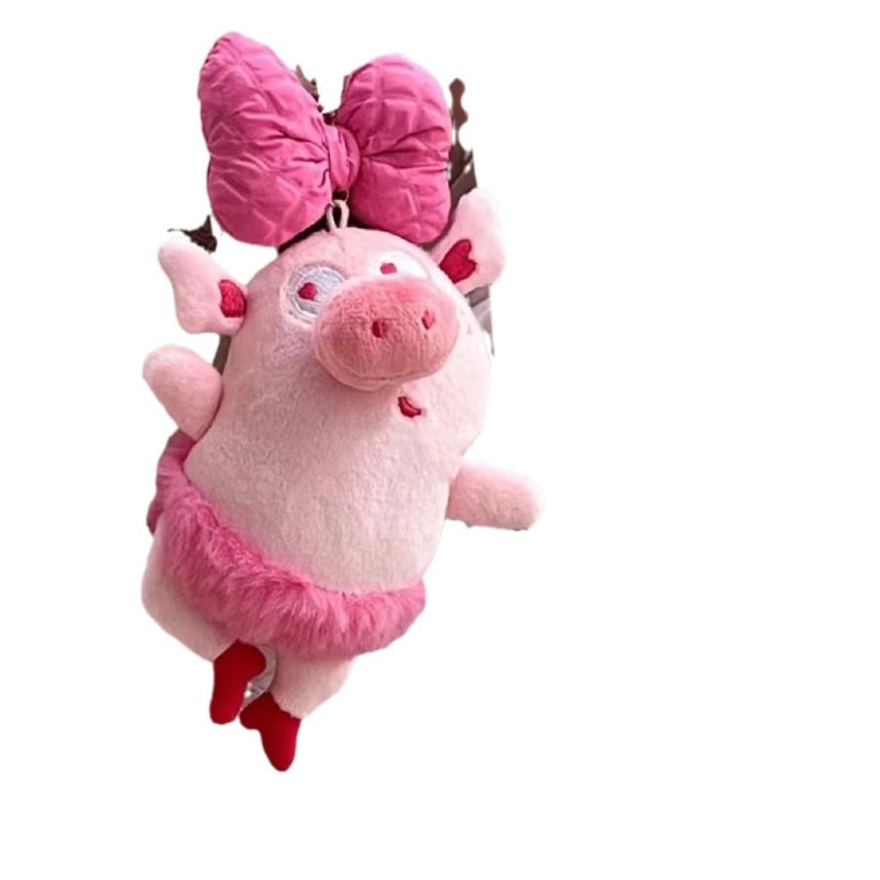Purcel pluș - breloc inspirat de balet, pluș scurt, umplutură PP bumbac, personalizare disponibilă