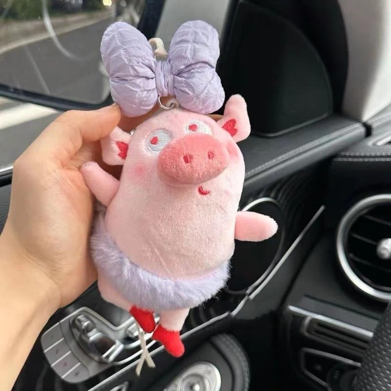 Purcel pluș - breloc inspirat de balet, pluș scurt, umplutură PP bumbac, personalizare disponibilă