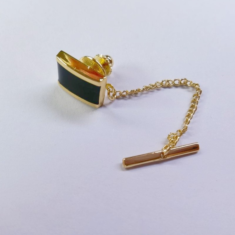 Briti stiilis lipsuklips kravatile, vase materjal, unisex, ümmargune–nelinurkne kujuline, elektroplatiinatsioon, valge kristall, mosaiik segu alumiiniumist kunstkivega