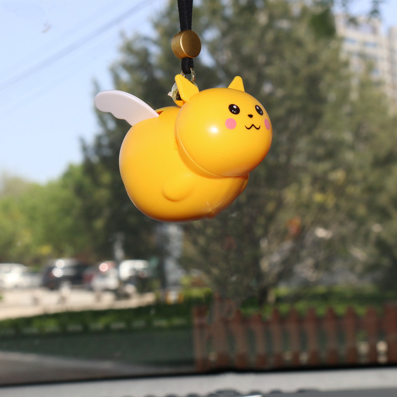 Украса за огледало на кола с тигър в карикатурен стил, пластмасов материал, вътрешна декорация