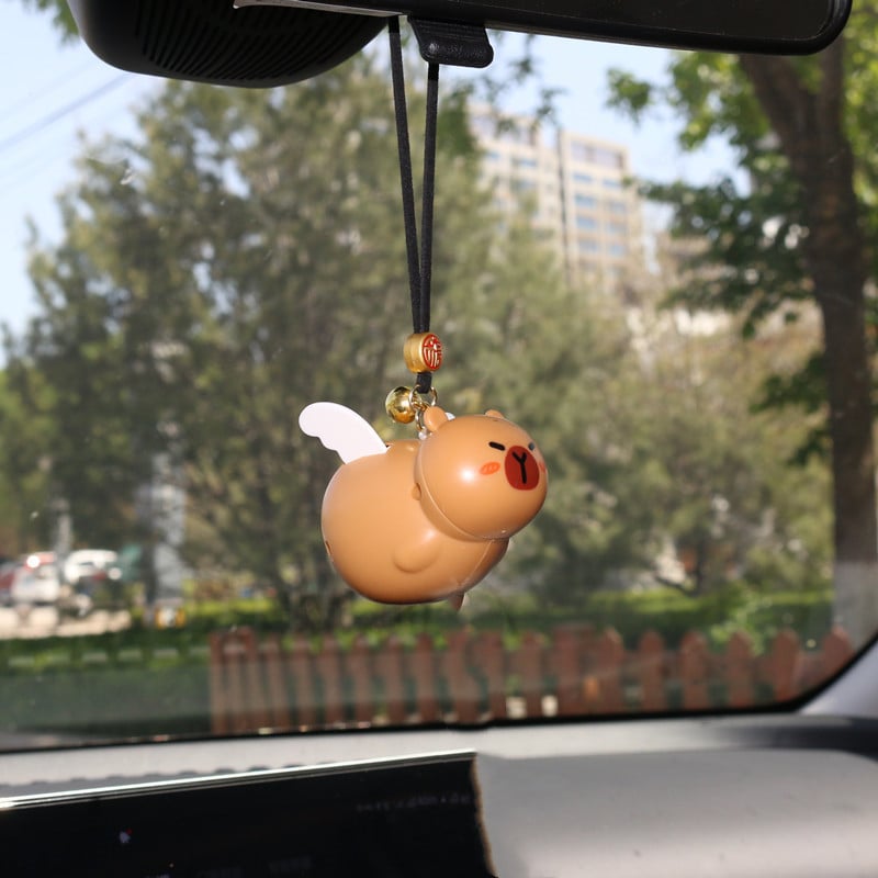 Украса за огледало на кола с тигър в карикатурен стил, пластмасов материал, вътрешна декорация