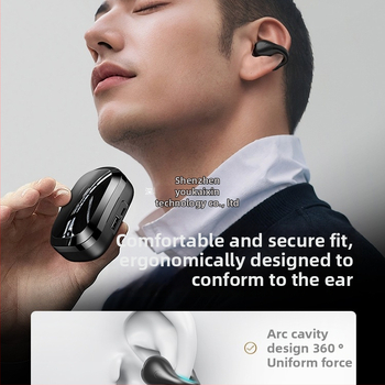 Newman Bluetooth austiņas ar kaulu vadīšanu, clip-on, skrējieniem, bezvadu sportam, stereo skaņa, akumulatora līmeņa indikators, līdz 4 stundām darbības