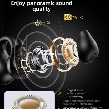 Newman Bluetooth austiņas ar kaulu vadīšanu, clip-on, skrējieniem, bezvadu sportam, stereo skaņa, akumulatora līmeņa indikators, līdz 4 stundām darbības