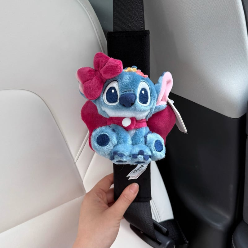 Κούκλα Stitch για το εσωτερικό αυτοκινήτου — χαριτωμένο μαξιλαράκι ζώνης και διακόσμηση ζώνης (Υλικό: Βελούδινο; Παραμετροποίηση: Ναι; Χαρακτηριστικά: Μαξιλαράκι ώμου και διακόσμηση ζώνης)
