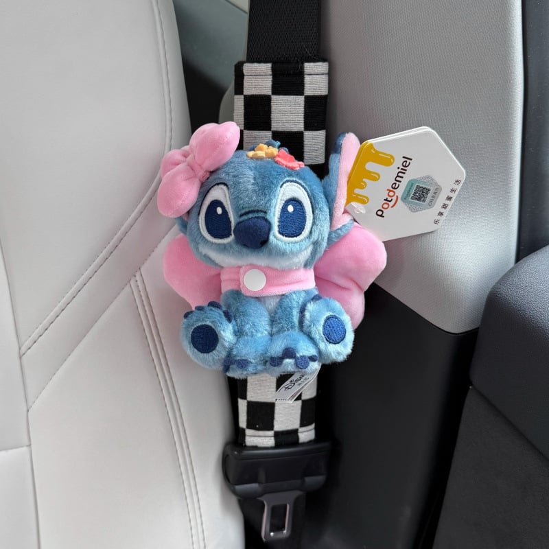 Κούκλα Stitch για το εσωτερικό αυτοκινήτου — χαριτωμένο μαξιλαράκι ζώνης και διακόσμηση ζώνης (Υλικό: Βελούδινο; Παραμετροποίηση: Ναι; Χαρακτηριστικά: Μαξιλαράκι ώμου και διακόσμηση ζώνης)