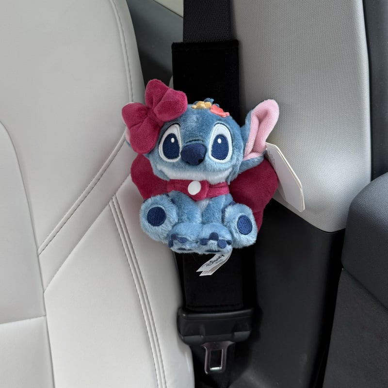 Κούκλα Stitch για το εσωτερικό αυτοκινήτου — χαριτωμένο μαξιλαράκι ζώνης και διακόσμηση ζώνης (Υλικό: Βελούδινο; Παραμετροποίηση: Ναι; Χαρακτηριστικά: Μαξιλαράκι ώμου και διακόσμηση ζώνης)