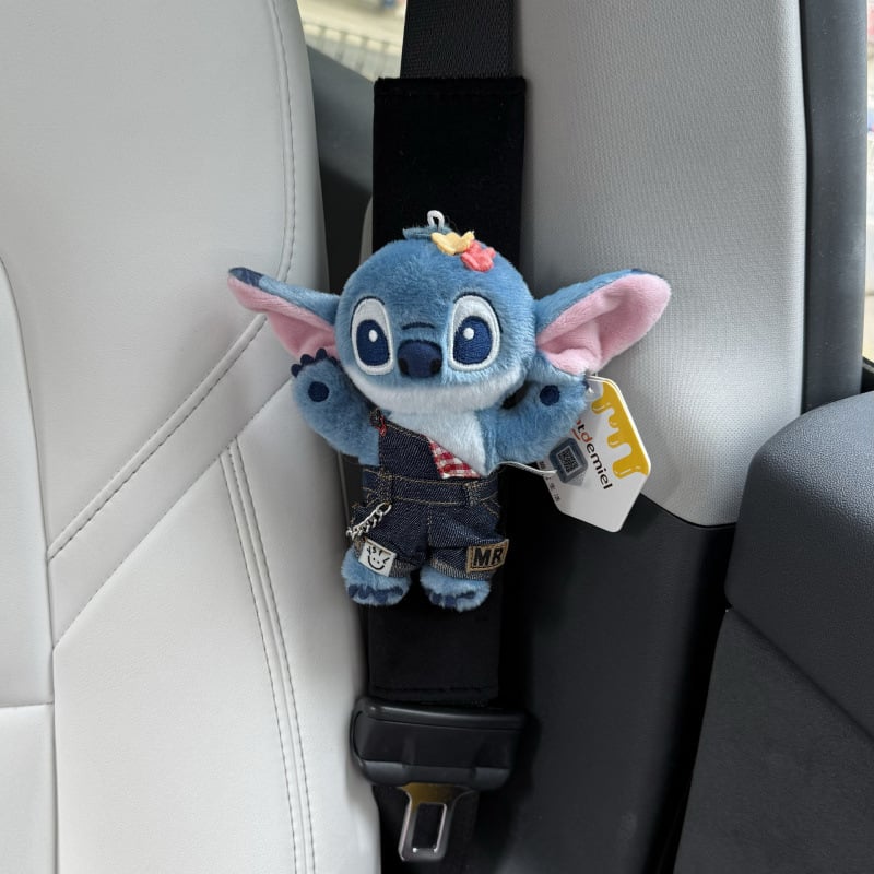 Κούκλα Stitch για το εσωτερικό αυτοκινήτου — χαριτωμένο μαξιλαράκι ζώνης και διακόσμηση ζώνης (Υλικό: Βελούδινο; Παραμετροποίηση: Ναι; Χαρακτηριστικά: Μαξιλαράκι ώμου και διακόσμηση ζώνης)