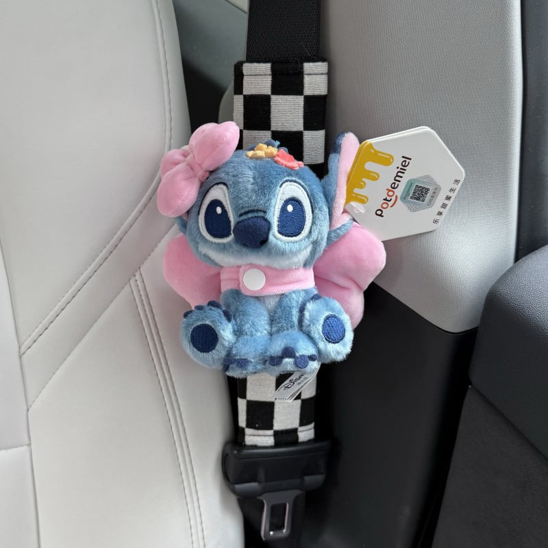 Κούκλα Stitch για το εσωτερικό αυτοκινήτου — χαριτωμένο μαξιλαράκι ζώνης και διακόσμηση ζώνης (Υλικό: Βελούδινο; Παραμετροποίηση: Ναι; Χαρακτηριστικά: Μαξιλαράκι ώμου και διακόσμηση ζώνης)