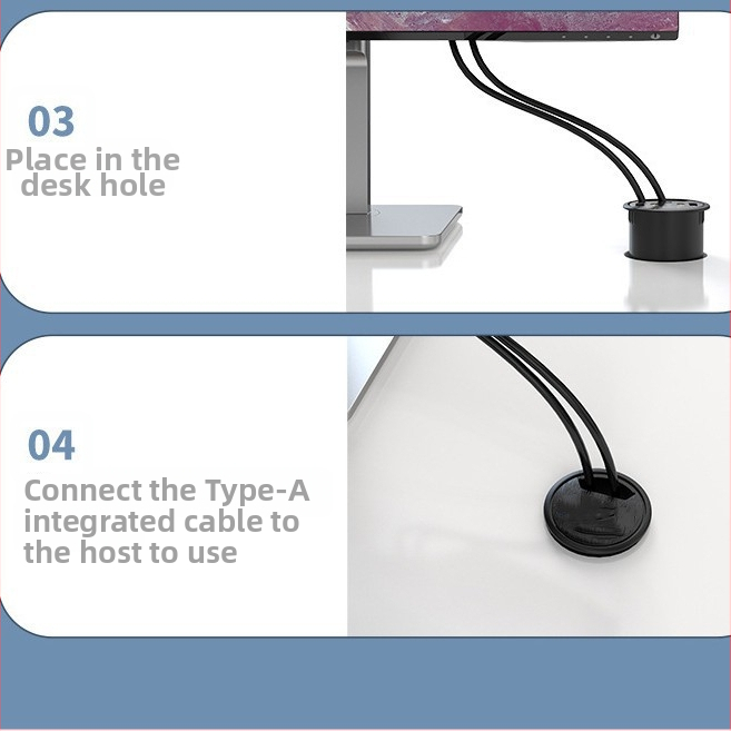 Kruhová USB hub-dock s Type-C audio, USB 3.0, 5 Gbps, 1 m kábel, model JKL38H, bez externého napájania
