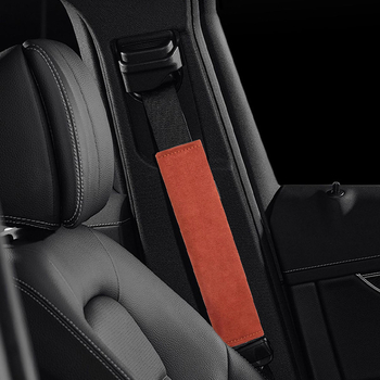 Lionbo βελούρι μαξιλαράκια ώμου ζώνης αυτοκινήτου – προσαρμοζόμενα με εκτύπωση λογότυπου
